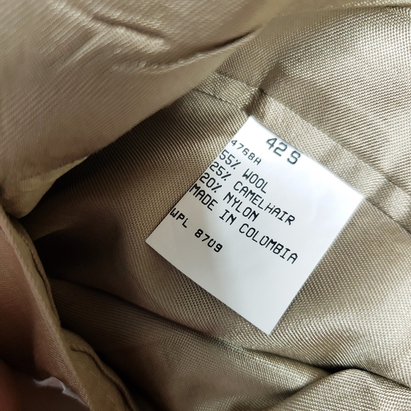 Holbrook Mens Blazer Size 42 S Camelhair Wool Blend - Picture 6 of 7